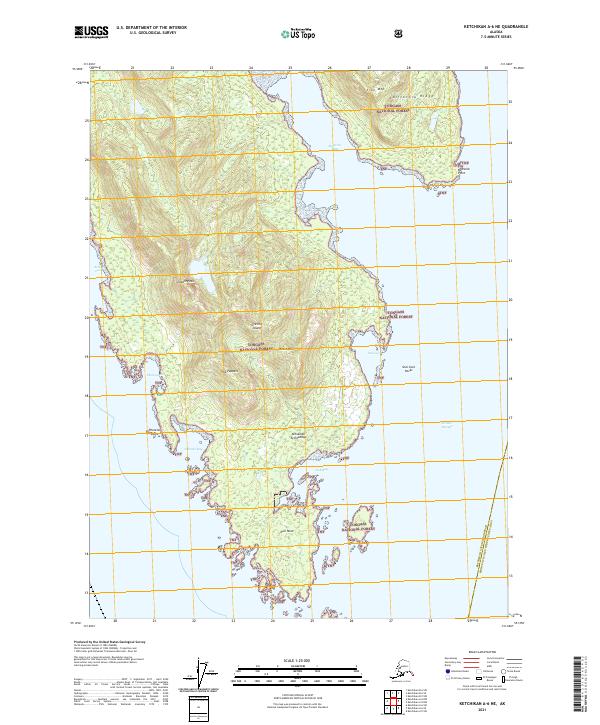 Ketchikan A-6 NE, AK — USGS 7.5-minute topo (2021)