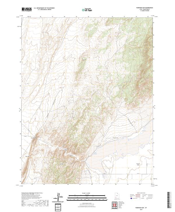 Parowan Gap, UT — USGS 7.5-minute topo (2023)