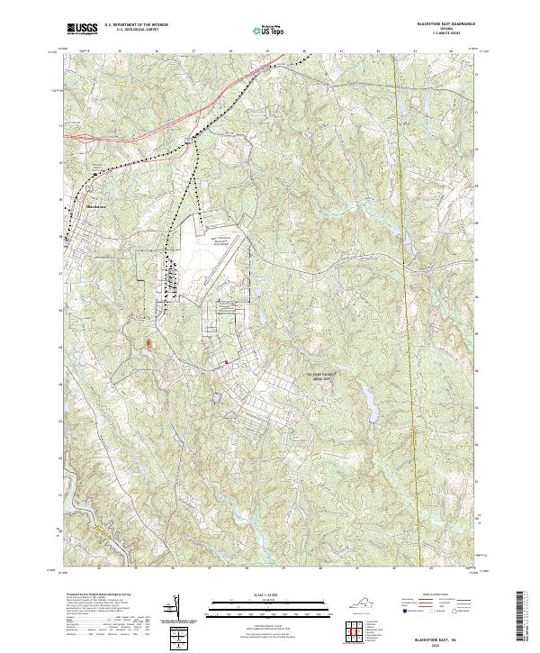 Blackstone East, VA — USGS 7.5-minute topo (2022)