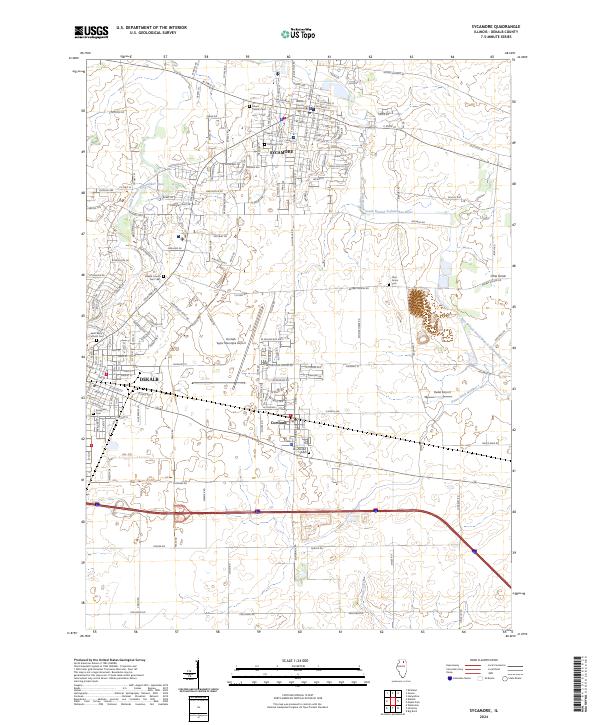 Sycamore, IL — USGS 7.5-minute topo (2024)