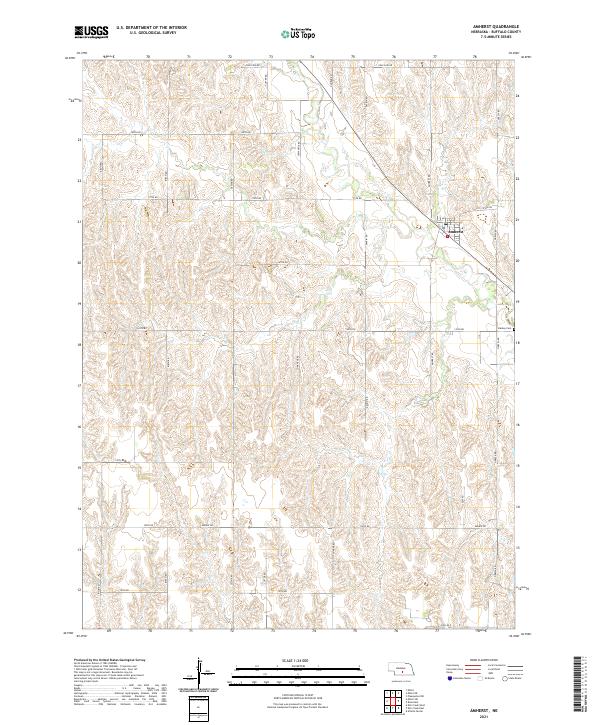 Amherst, NE — USGS 7.5-minute topo (2021)
