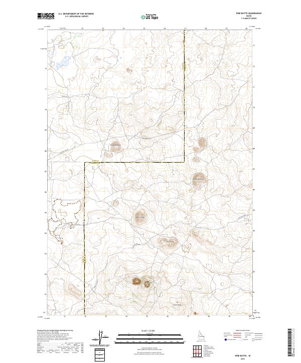 Pine Butte, ID — USGS 7.5-minute topo (2023)