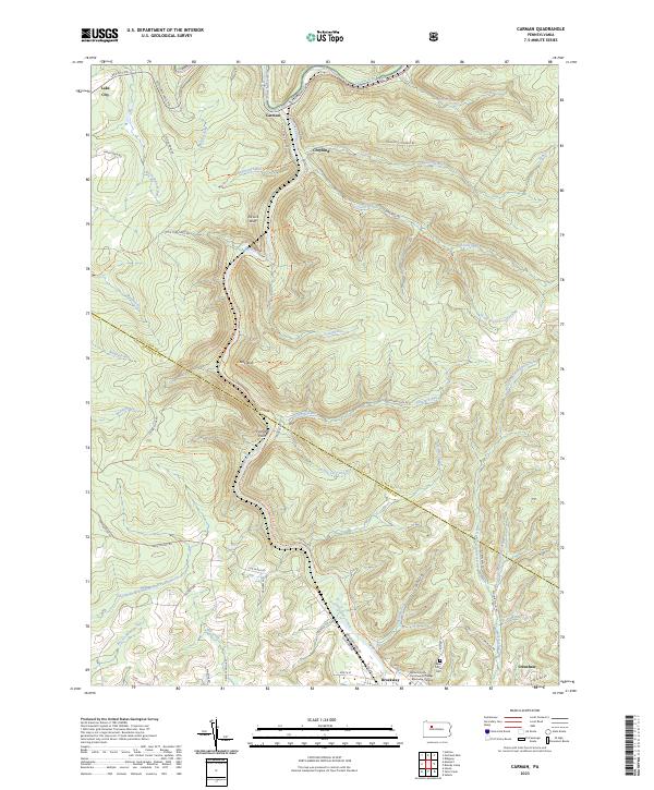 Carman, PA — USGS 7.5-minute topo (2023)