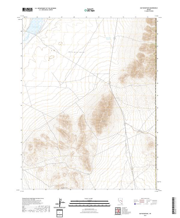 Gap Mountain, NV — USGS 7.5-minute topo (2021)
