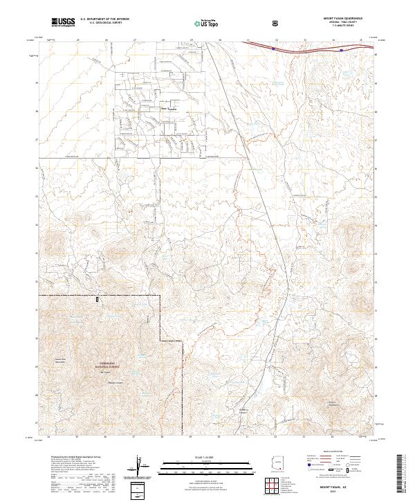 Mount Fagan, AZ — USGS 7.5-minute topo (2021)