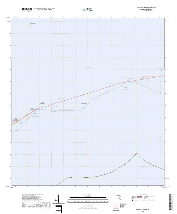 Sevenmile Bridge, FL — USGS 7.5-minute topo (2024)