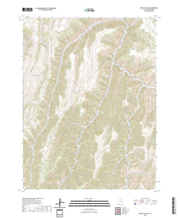 Supply Canyon, UT — USGS 7.5-minute topo (2023)