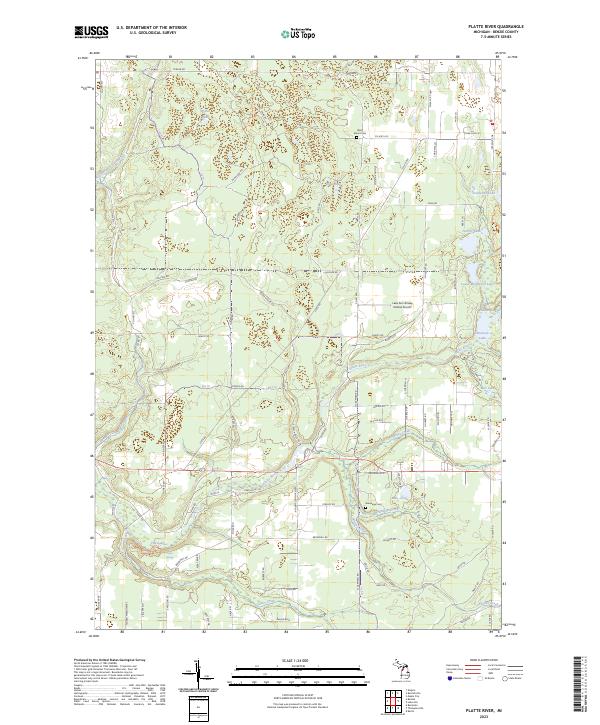 Platte River, MI — USGS 7.5-minute topo (2023)
