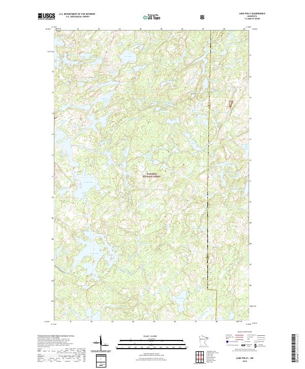 Lake Polly, MN — USGS 7.5-minute topo (2022)