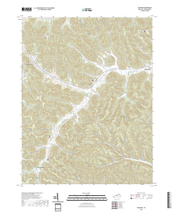 Charters, KY — USGS 7.5-minute topo (2022)