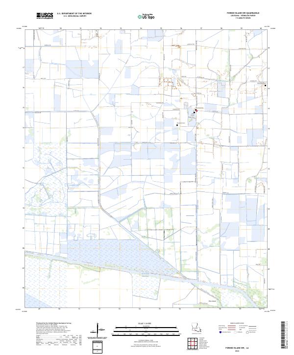 Forked Island NW, LA — USGS 7.5-minute topo (2024)