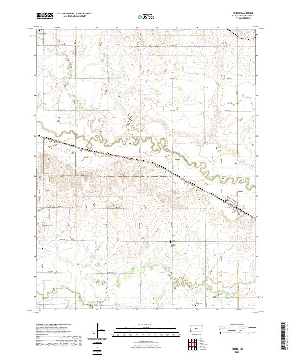 Heizer, KS — USGS 7.5-minute topo (2022)