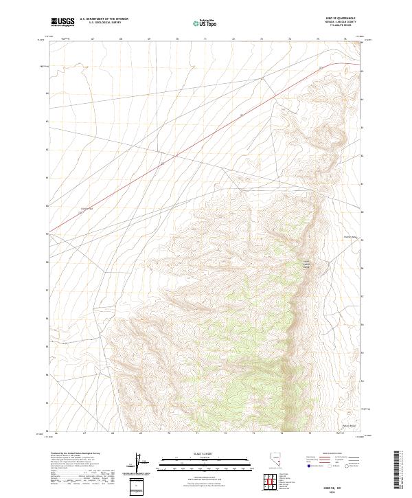Hiko SE, NV — USGS 7.5-minute topo (2021)