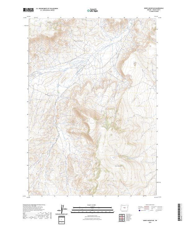 Gerry Mountain, OR — USGS 7.5-minute topo (2023)