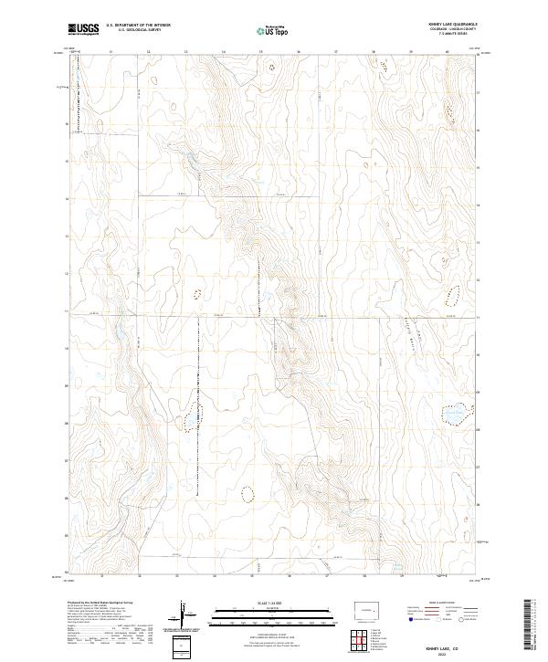 Kinney Lake, CO — USGS 7.5-minute topo (2022)