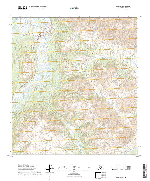 Nabesna D-6 SE, AK — USGS 7.5-minute topo (2023)