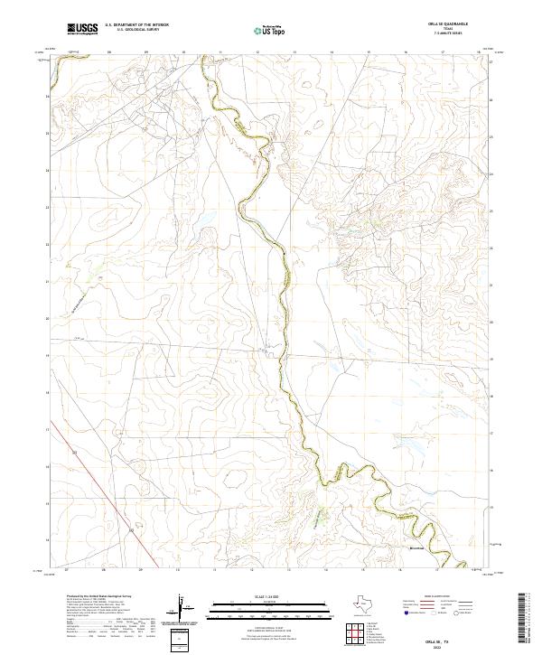 Orla SE, TX — USGS 7.5-minute topo (2022)