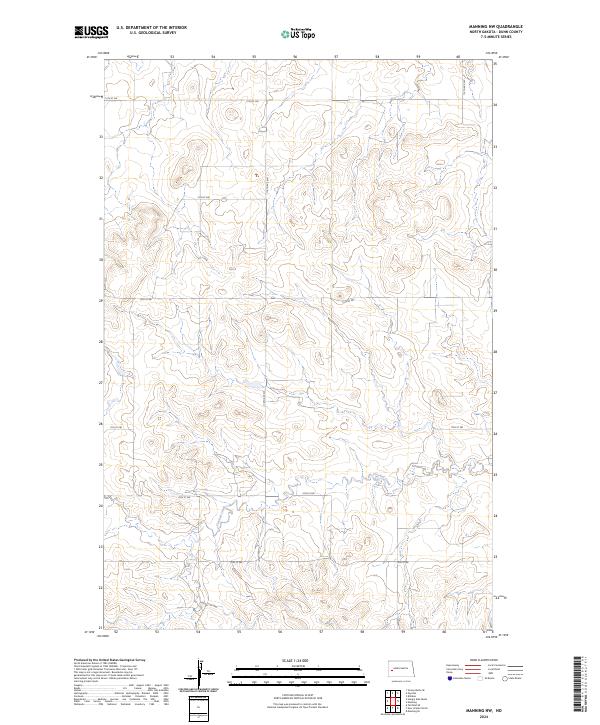 Manning NW, ND — USGS 7.5-minute topo (2024)
