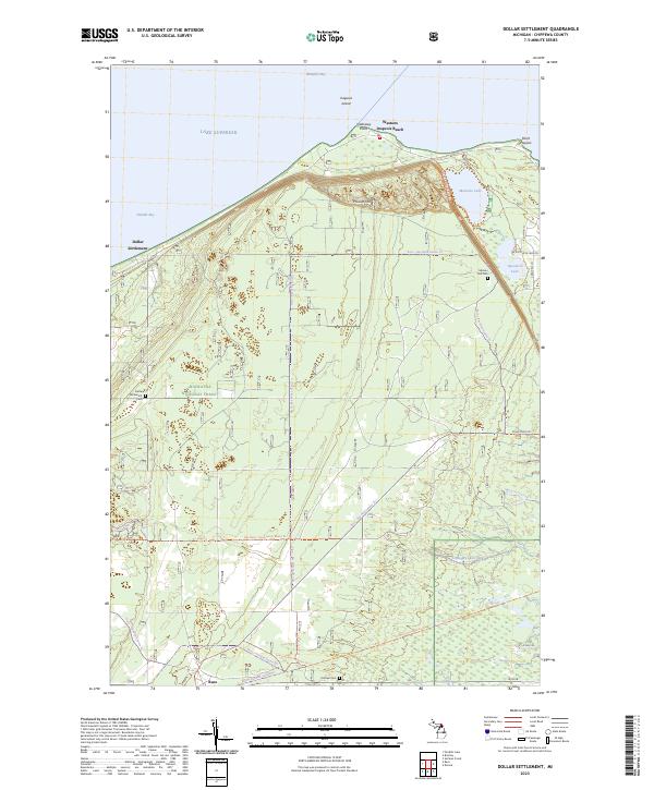 Dollar Settlement, MI — USGS 7.5-minute topo (2023)