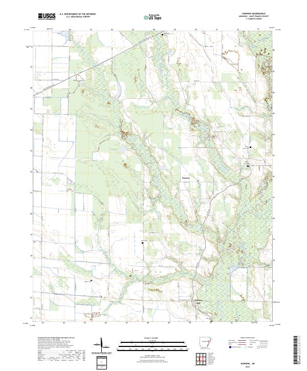 Hawkins, AR — USGS 7.5-minute topo (2024)