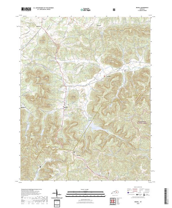 Bighill, KY — USGS 7.5-minute topo (2022)