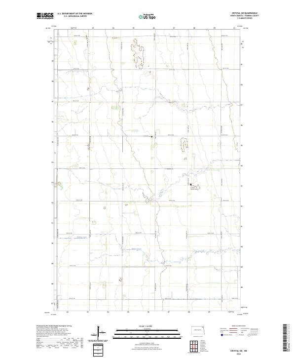 Crystal NE, ND — USGS 7.5-minute topo (2024)