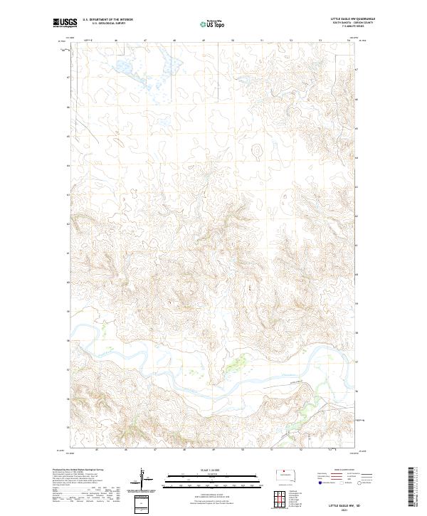 Little Eagle NW, SD — USGS 7.5-minute topo (2021)