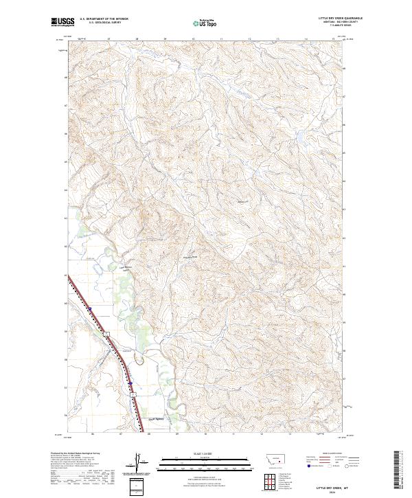 Little Dry Creek, MT — USGS 7.5-minute topo (2024)