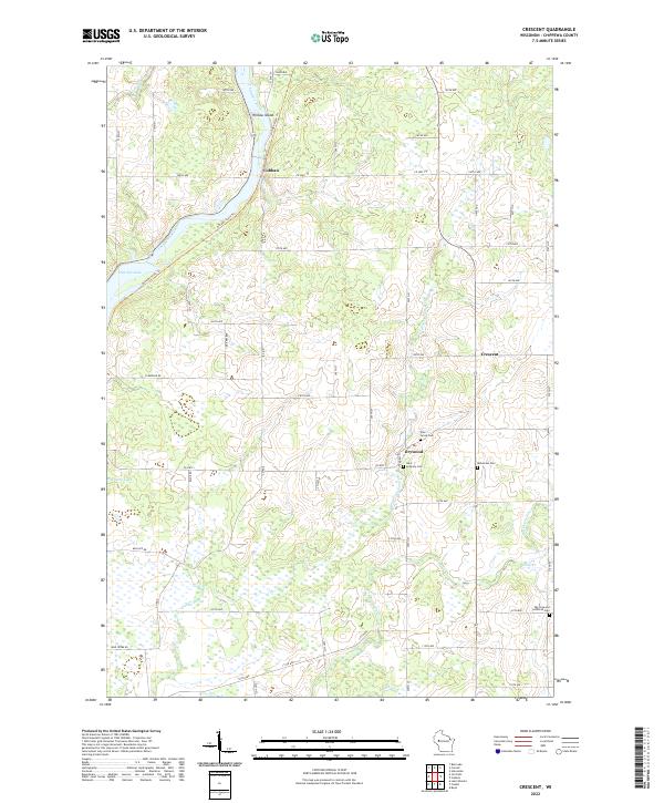 Crescent, WI — USGS 7.5-minute topo (2022)