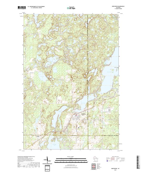 Birchwood, WI — USGS 7.5-minute topo (2022)