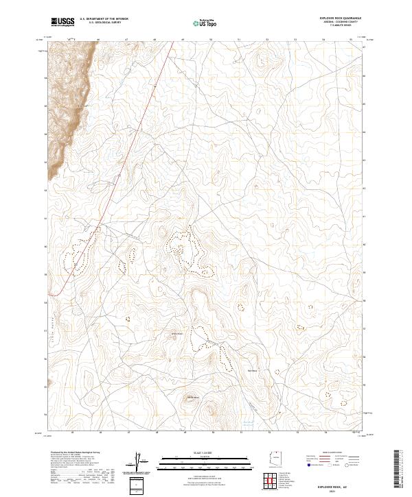 Explosive Rock, AZ — USGS 7.5-minute topo (2021)
