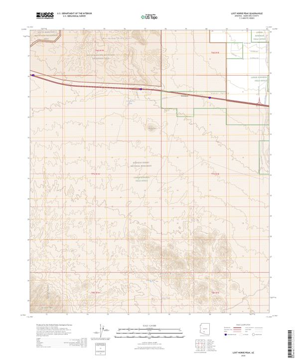 Lost Horse Peak, AZ — USGS 7.5-minute topo (2026)