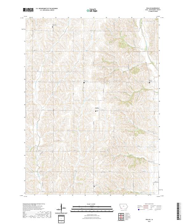 Wallin, IA — USGS 7.5-minute topo (2022)