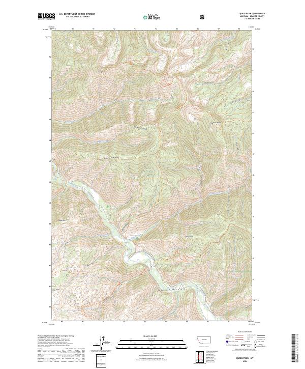 Quigg Peak, MT — USGS 7.5-minute topo (2024)