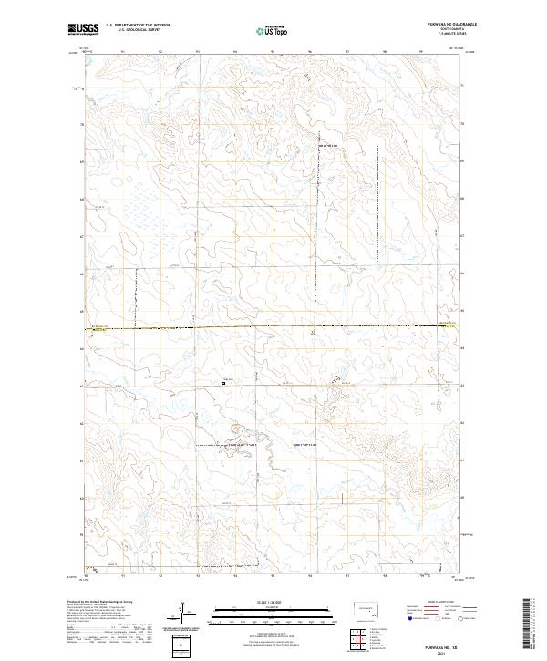 Pukwana NE, SD — USGS 7.5-minute topo (2021)