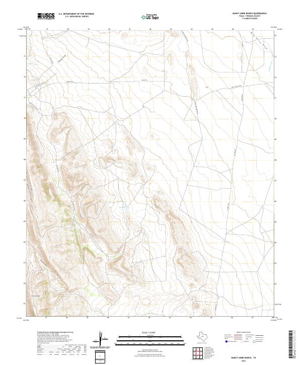 Nancy Anne Ranch, TX — USGS 7.5-minute topo (2022)