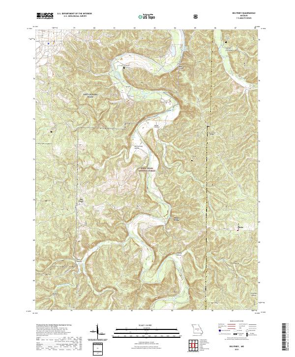 Big Piney, MO — USGS 7.5-minute topo (2021)