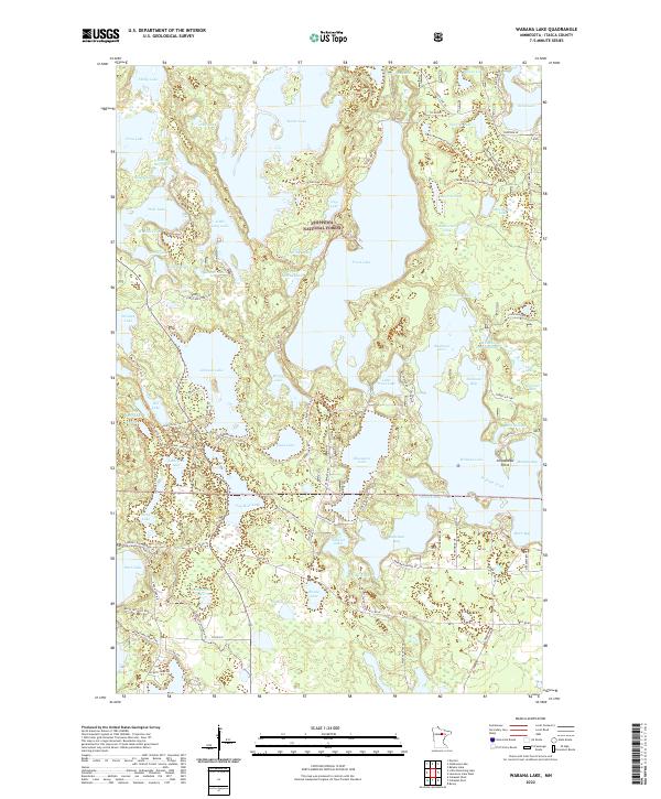 Wabana Lake, MN — USGS 7.5-minute topo (2022)