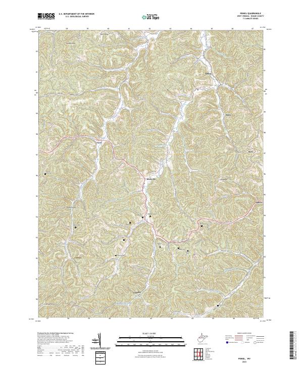Peniel, WV — USGS 7.5-minute topo (2023)