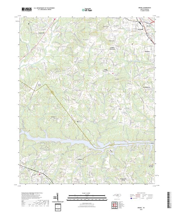 Drexel, NC — USGS 7.5-minute topo (2022)