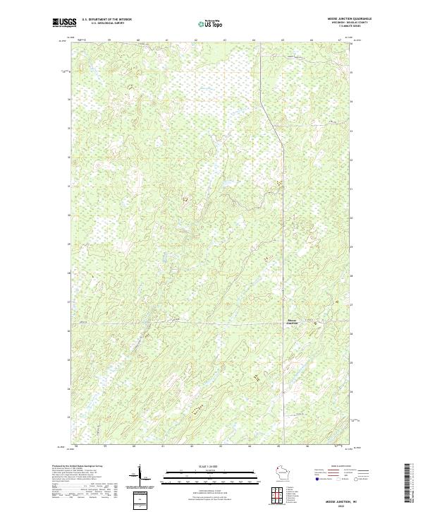 Moose Junction, WI — USGS 7.5-minute topo (2022)