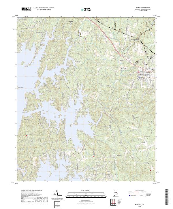Dadeville, AL — USGS 7.5-minute topo (2024)
