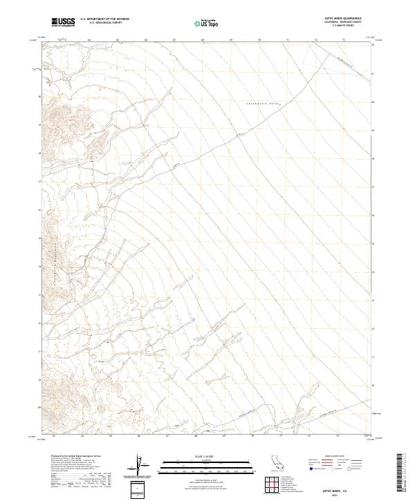 Aztec Mines, CA — USGS 7.5-minute topo (2021)