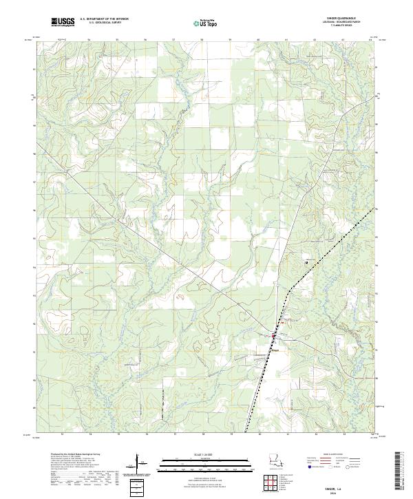 Singer, LA — USGS 7.5-minute topo (2024)