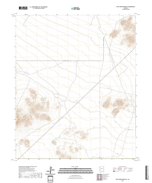 Date Creek Ranch SE, AZ — USGS 7.5-minute topo (2021)