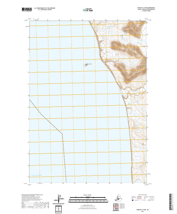Karluk A-2 NW, AK — USGS 7.5-minute topo (2021)