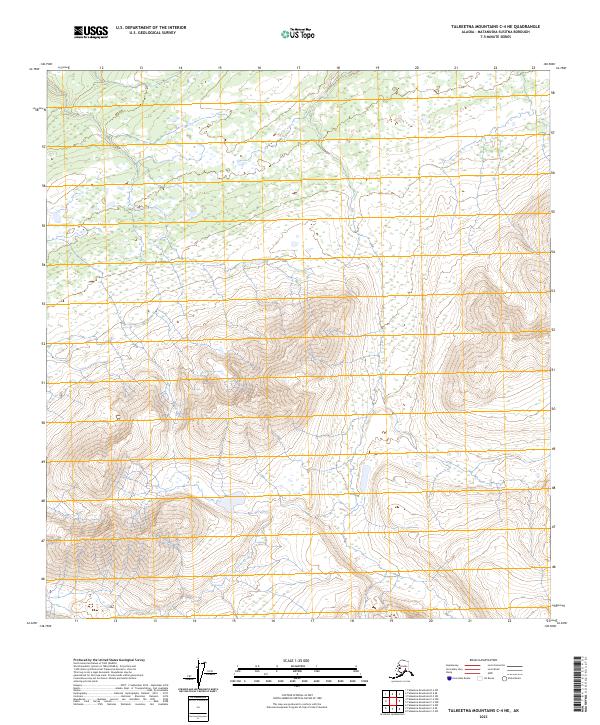 Talkeetna Mountains C-4 NE, AK — USGS 7.5-minute topo (2023)