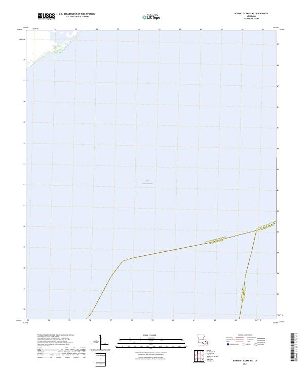 Bonnett Carre NE, LA — USGS 7.5-minute topo (2024)