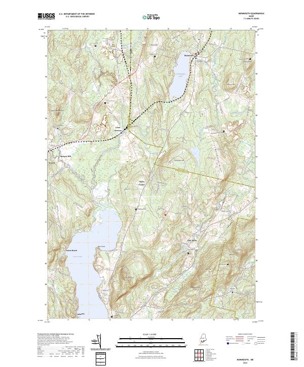 Monmouth, ME — USGS 7.5-minute topo (2024)