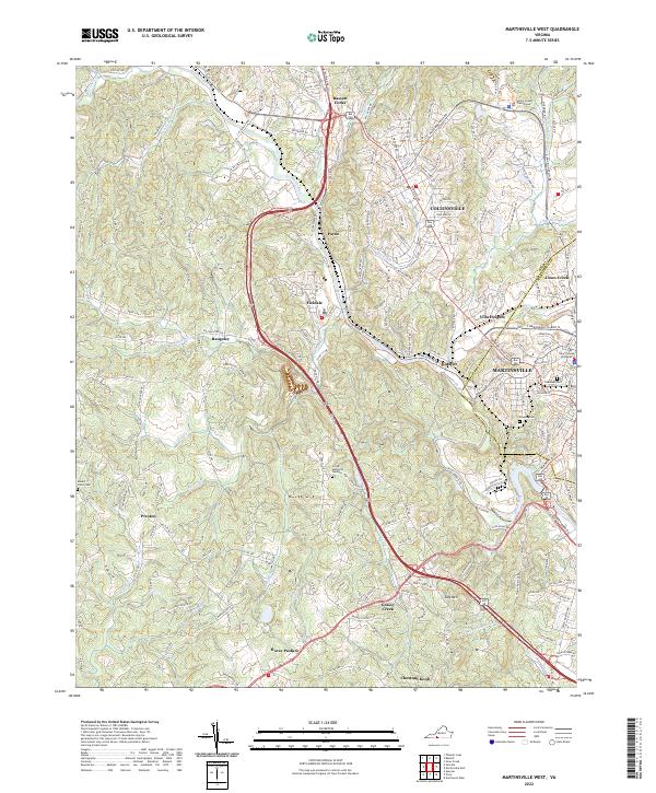 Martinsville West, VA — USGS 7.5-minute topo (2022)